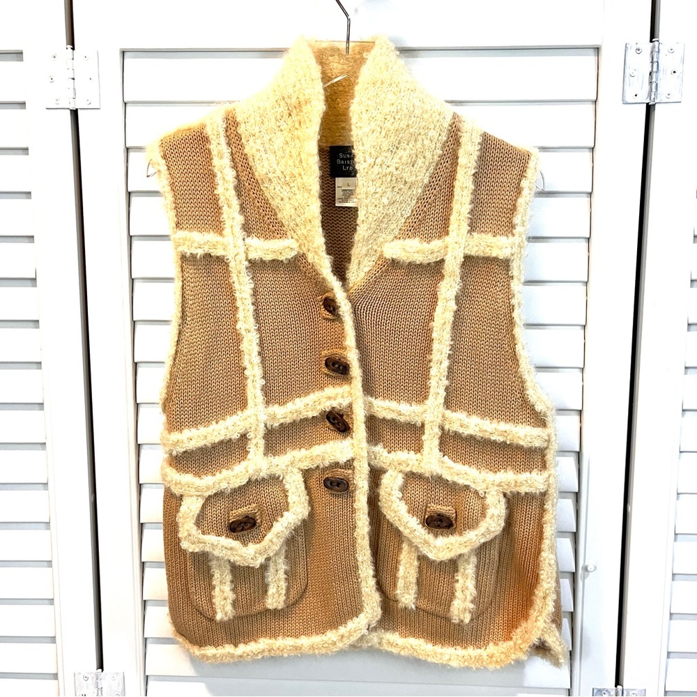 Vintage Handmade Susan Bristol Boho Mohair Vest